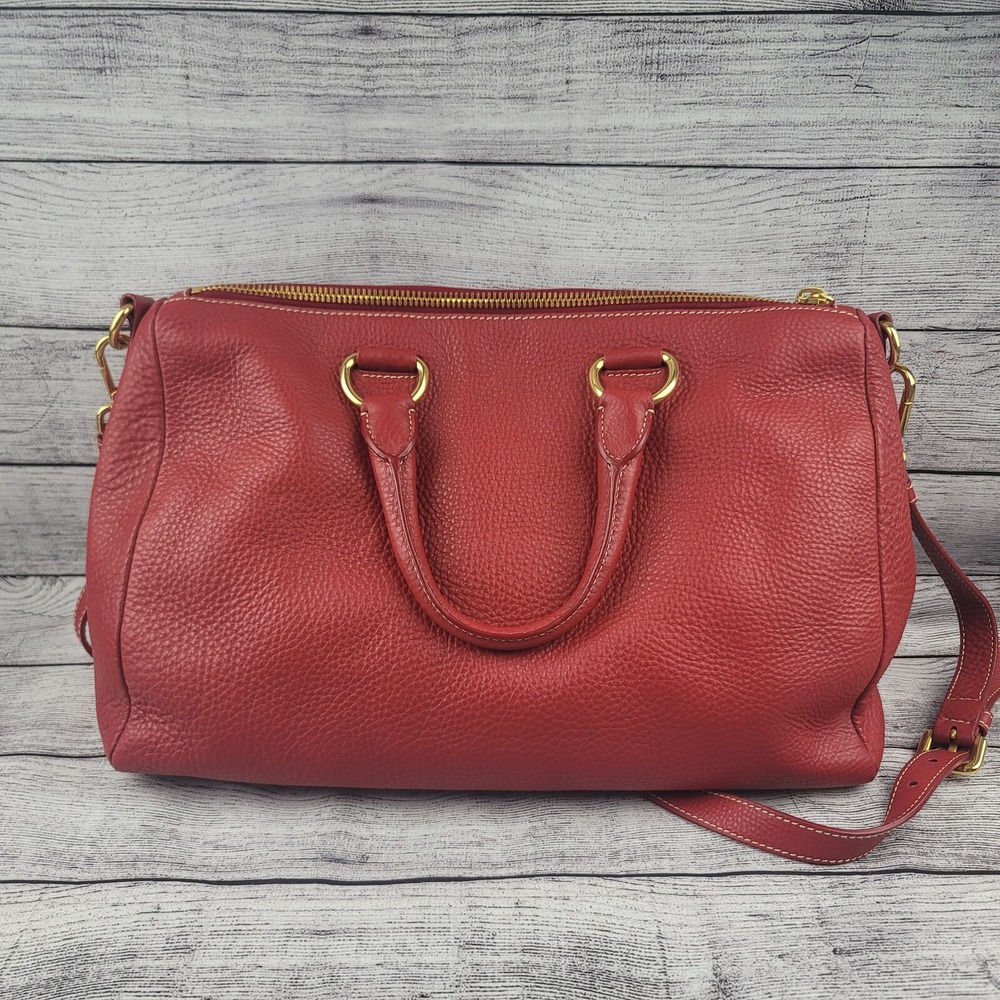 PRADA Vitello Daino Leather Shoulder Bag Red BL0778 - Picture 5 of 12